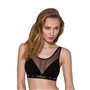 Топ з прозорою вставкою Passion PS002 TOP XL, black
