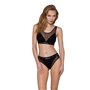 Топ з прозорою вставкою Passion PS002 TOP XL, black