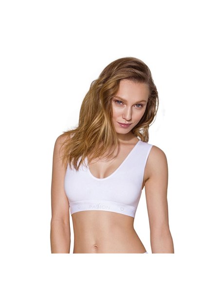 Спортивний топ з еластичної бавовни Passion PS005 TOP S, white