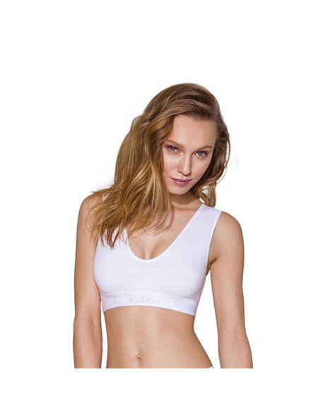 Спортивний топ з еластичної бавовни Passion PS005 TOP XL, white