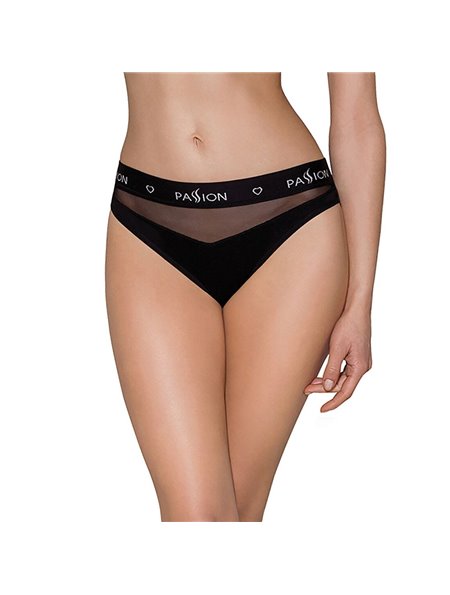 Трусики з прозорою вставкою Passion PS006 PANTIES XL, black