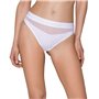 Трусики з прозорою вставкою Passion PS006 PANTIES L, white