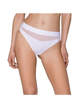 Трусики з прозорою вставкою Passion PS006 PANTIES L, white