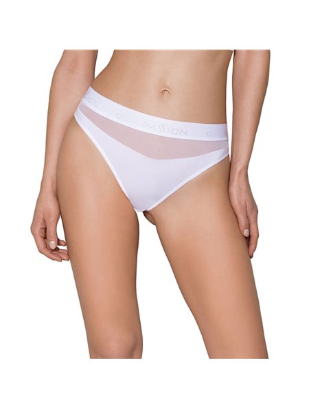 Трусики з прозорою вставкою Passion PS006 PANTIES M, white