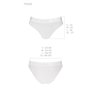 Трусики з прозорою вставкою Passion PS006 PANTIES XL, white