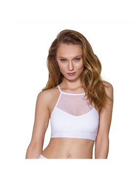 Спортивний топ з прозорою вставкою Passion PS006 TOP S, white