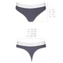 Спортивні трусики-стрінги Passion PS007 PANTIES dark grey, L