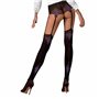 Колготки з ефектом панчох на підв'язках Passion TI112 3/4 (60/20 den), nero-violet