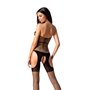 Бодістокінг з імітацією панчох Passion BS079 black SO4726 Passion (Польща) фото - Luxbikini