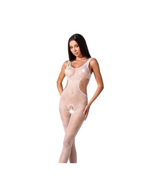Еротичний бодістокінг з малюнком Passion BS085 white SO4746 Passion (Польща) фото - Luxbikini