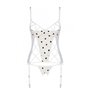 Корсет з підв'язками, стрінги Passion LOVELIA CORSET XXL/XXXL, white