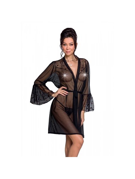 Повітряний пеньюар Passion LOVELIA PEIGNOIR S/M, black