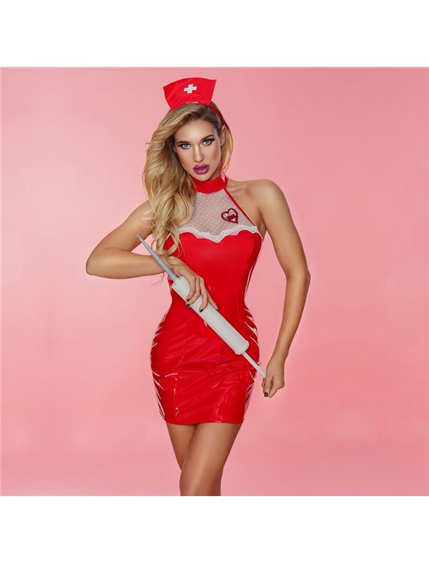 Еротичний костюм медсестри "Гаряча Ванесса" One Size Red SO4962 JSY (Китай) фото - Luxbikini