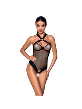 Сітчастий боді з халтером Passion Amanda Body S/M, black