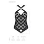Сітчастий боді з халтером та ритмічним малюнком Passion Hima Body XXL/XXXL, black