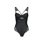 Боді з еко-шкіри та мережива Passion LOONA BODY XXL/XXXL, black