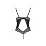 Боді з еко-шкіри та мережива Passion LOONA BODY XXL/XXXL, black