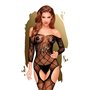 Бодістокінг з флористично-геометричним орнаментом Penthouse - Top-Notch Black S/L
