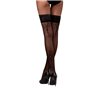 Панчохи Passion ST120 3/4 black, ажурна силіконова резинка з вишуканим декором і люрексовою ниткою