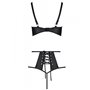 Розпродаж!!! Комплект з екошкіри Passion Tamaris Set black S/M, бюстгальтер та трусики