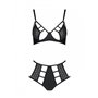 Розпродаж!!! Комплект з екошкіри Passion Tamaris Set black XXL/XXXL, бюстгальтер та трусики