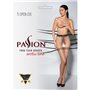 Тілесні колготки з доступом, контрастна подвійна резинка Passion TIOPEN 015 3/4 (20 den) beige