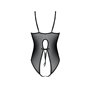 Боді з ажурним декором та відкритим кроком Passion URSULA BODY L/XL, black
