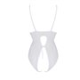 Боді з ажурним декором та відкритим кроком Passion URSULA BODY S/M, white