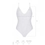 Боді з ажурним декором та відкритим кроком Passion URSULA BODY S/M, white