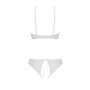 Комплект: бра, трусики з ажурним декором та відкритим кроком URSULA SET L/XL, white