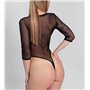 Сексуальне прозоре боді сітка з рукавами Art of Sex - Sheril чорний, L-2XL
