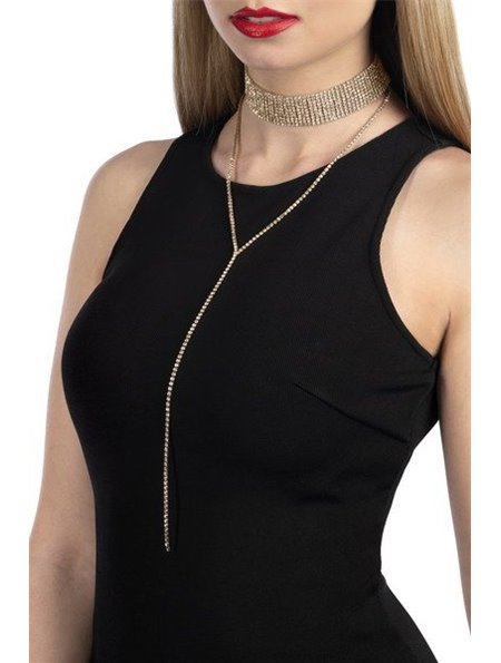 Кольє зі стразами Bijoux Pour Toi - Emma Gold