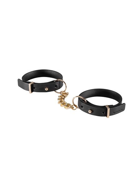 Наручники з екошкіри Bijoux Indiscrets Maze – Thin Handcuffs Black