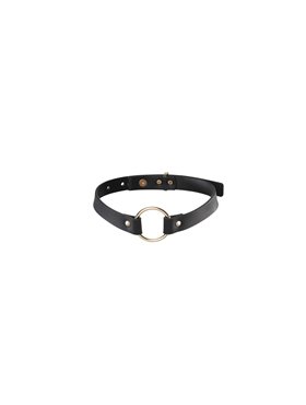 Чокер з екошкіри Bijoux Indiscrets Maze – Single Choker Black