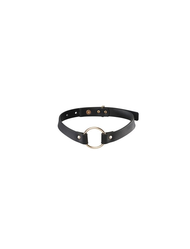 Чокер з екошкіри Bijoux Indiscrets Maze – Single Choker Black