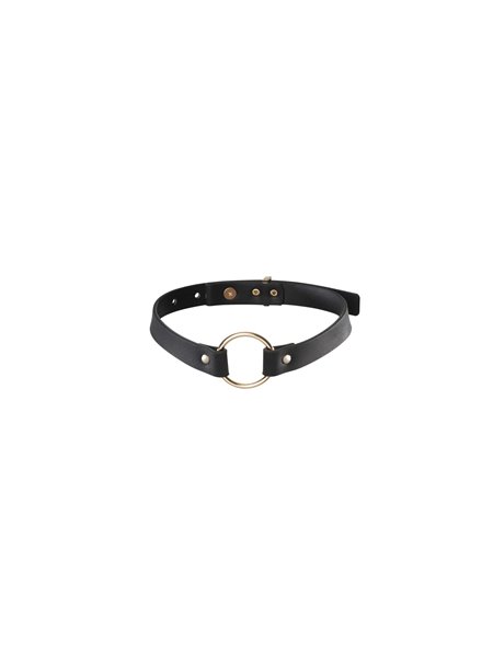 Чокер з екошкіри Bijoux Indiscrets Maze – Single Choker Black