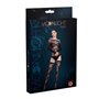 Комплект: боді та панчохи Moonlight Model 06 XS-L Black, довгі рукави, малюнок у вигляді ліфа, силуе