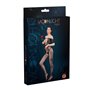 Бодістокінг з доступом Moonlight Model 10 XS-L Black, імітація шнурівки, квітковий декор, відкриті п