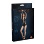 Боді Moonlight Model 11 XS-L Black, глибоке декольте, вставки з великої сітки з боків, імітація трус