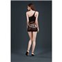 Мінісукня на одне плече Moonlight Model 12 XS-L Black, вертикальна бахрома