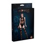 Комплект: боді та панчохи Moonlight Model 16 XS-L Black, імітація топу та трусиків