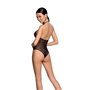 Бодістокінг з декольте Passion BS088 black, імітація корсетної шнурівки SO6382 Passion (Польща) фото - Luxbikini