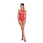 Бодістокінг з декольте Passion BS088 red, імітація корсетної шнурівки SO6383 Passion (Польща) фото - Luxbikini