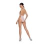 Бодістокінг з декольте Passion BS088 white, імітація корсетної шнурівки SO6384 Passion (Польща) фото - Luxbikini