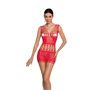 Бодістокінг мінісукня з метеликами Passion BS090 One Size red SO6389 Passion (Польща) фото - Luxbikini