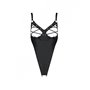 Боді з екошкіри Passion CELINE BODY L/XL, black, з доступом, відкритий