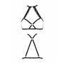 Портупея зі стреп із мереживом Passion Exclusive LORRY BRA XXL/XXXL, black, стрінги в комплекті
