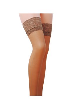 Панчохи Passion ST003 5 beige, класичні, на ажурній силіконовій резинці