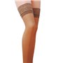 Панчохи Passion ST003 5 beige, класичні, на ажурній силіконовій резинці