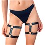Гартери на ногу із натуральної шкіри Art of Sex - Kristina Leg Garters (2 шт), цвет Чорний